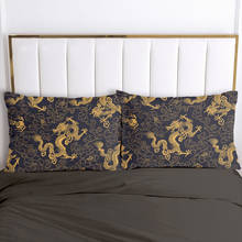 Funda de almohada personalizada, cubierta de almohada con estampado 3D HD, color negro y dorado, 70x70cm, 50x75cm, 50x80cm, 2 unidades 2024 - compra barato