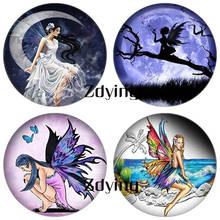 Zdie 5pçs desenhos animados borboleta anjo asas vidro das fadas domo redondo foto cabochão vidro fundo plano descobertas pf001 2024 - compre barato