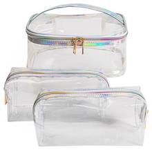 3PCS Colorful Fashion Laser Makeup Bag Set Multipurpose Clear Portable Travel Toiletry Bag Cosmetic Bags Storage Bags For Travel 2024 - buy cheap