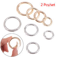 2Pcs Metal Spring O-Ring Buckles Clips Carabiner Purses Handbags Buckles Round Push Trigger Snap Hooks Carabiner Bag Accessories 2024 - buy cheap