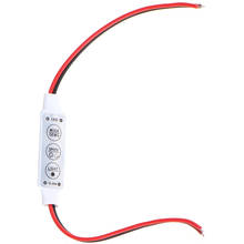 Controle de intensidade de brilho para casa com 3 teclas, 1 peça, cor única, led, regulador de intensidade de brilho, usado em carro, decoração de casa, iluminação festiva