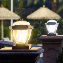 Solar led pilar lâmpada à prova dwaterproof água branco cor quente jardim ao ar livre gramado luz paisagem led solar gramado lâmpada decoração do jardim 2024 - compre barato