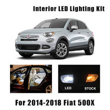 12pcs White Canbus Error Free LED License Plate Lamp Interior Map Dome Reading Lights Kit For Fiat 500X 2014 2015 2016 2017 2018 2024 - buy cheap