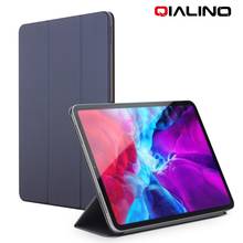 Capa de couro genuíno qialino para apple, capa ultra fina artesanal para ipad pro 12.9, 2020, 11 polegadas 2024 - compre barato