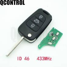 QCONTROL Remote Car Key 433MHZ with ID46 Chip Uncut Blade for Hyundai ix35 2024 - buy cheap