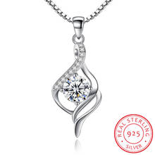 New Luxury Crystal CZ Heart Pendant Choker Necklace 925 Sterling Silver Chain Necklaces For Women Wedding Jewelry Gifts 2024 - buy cheap