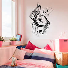 Removable Treble Clef Wall Decal Musical Notes Music Recording Studio Vinyl Sticker for Kids Rooms Bedroom Poster G682 2024 - buy cheap