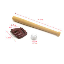 1:12 Dollhouse Miniature Accessories Baseball Mat Mitt Out Door Sport HE004B 2024 - buy cheap