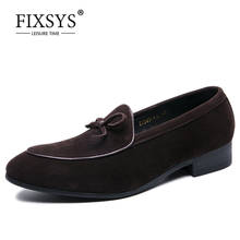FIXSYS Fashion Man Oxfords Breathable Slip-on Business Dress Shoes Lightweight Wedding Formal Shoes Man Anti-slip Casual Loafers 2024 - buy cheap