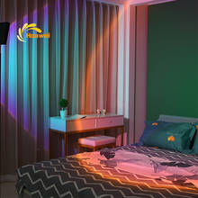 Lámpara LED de atardecer nórdica, iluminación de piso para Loft, decoración moderna para sala de estar, dormitorio, atmósfera, lámpara de pie para el hogar 2024 - compra barato