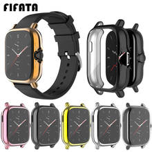 FIFATA-carcasa protectora para reloj inteligente Xiaomi Amazfit GTS 2, funda protectora de silicona chapada en TPU para Huami Amazfit GTS 2 2024 - compra barato