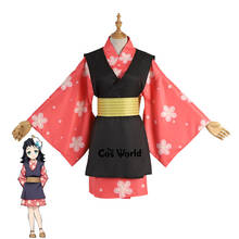 Demon Slayer: Kimetsu no Yaiba Makomo Haori Kimono Yukata Dress Outfit Anime Cosplay Costumes 2024 - buy cheap