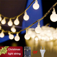 3m 6m 10m plug ou bateria operado luzes da corda bola led christma guirlandas de fadas para a decoração do ano novo da casa de casamento do feriado 2024 - compre barato