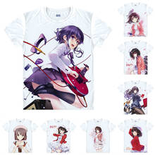 Saekano скучная девушка Megumi Eriri футболка аниме японская известная анимация Новинка летняя мужская футболка Косплей Одежда 2024 - купить недорого
