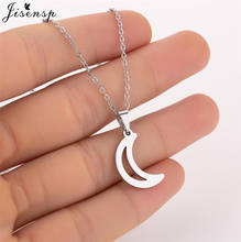 Jisensp Trendy Boho Curved Crescent Moon Pendant Necklace Gold Color Necklaces for Women Delicate Kolye Charm Jewelry Wholesale 2024 - buy cheap