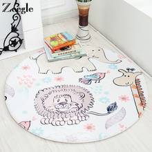 Cartoon Printed Round Carpet Rug for Living Room Lovely Kids Room Area Rug Anti Slip Bedroom Carpet Absorbent Coffee Table Rug 2024 - buy cheap