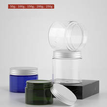 Envases de muestra de plástico vacíos para loción en polvo, tarro de 50g y 100g, tarros de maquillaje con tapas transparentes, 150, 200 y 250g 2024 - compra barato