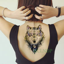 Водостойкая временная татуировка наклейка на тело волк тату стикер s флэш-тату поддельные татуировки для женщин девушек 2022 - купить недорого