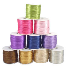 Cordão de seda de cetim macio com chocalho, 55m, 1.5mm, para macrame, cordão de nylon, fios encerados, materiais para fabricação de joias 2024 - compre barato