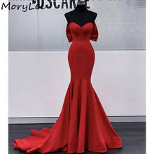 Красное платье для выпускного вечера, милое атласное платье для выпускного вечера ручной работы с бантом и молнией сзади, vestidos de fiesta de noche 2024 - купить недорого