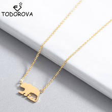 Todorova Stainless Steel Cut Out Bear Necklace Jewelry Women Fashion Animal Necklace Party Accessories Mama Bear Gift 2024 - buy cheap