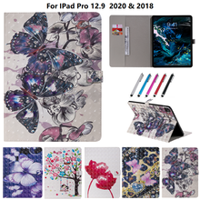 Rose Flowers Case For iPad Pro 12 9 Case 2020 2018 PU Leather Stand Smart Wallet Cover For iPad Pro 12.9 Case 2020 Girls Gift 2024 - buy cheap