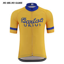 2020 new vintage cycling Jersey men summer yellow tops shirts mtb maillot ciclismo custom wholesale bike wear mountain clothing 2024 - buy cheap