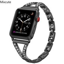 strap for apple watch 5 44mm 42mm 40mm 38mm stainless steel iwatch band series 4 3 2 1 iphone watch bracelet metal woman armband 2024 - купить недорого