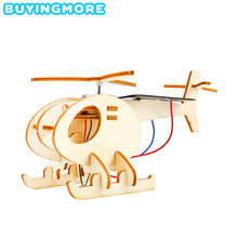 Solar helicopter Model Kits Toys for Boys Inventions Science Physics Toy Handmade Aircraft DIY Kit Wood Model Educational Toys 2024 - buy cheap