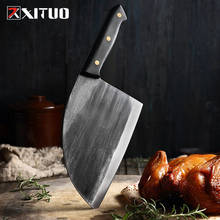 XITUO ручная работа кованый шеф-нож из высокоуглеродистой стали китайский Мясницкий кухонный нож измельчитель для накири Gyuto инструмент CN 2024 - купить недорого