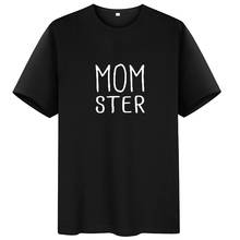 Srivb 2019 летняя забавная футболка с надписью «Мама стер» женская черная белая хлопковая Футболка с принтом женская футболка больших размеров хипстерские футболки для женщин 2024 - купить недорого
