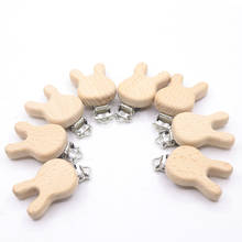 10pcs Pacifier Wooden Birds Clip Baby Teether Rabbit Ecofriendly Crafts Wooden Dummy Clips For Baby Newborn Dummy Clip Chains 2024 - buy cheap
