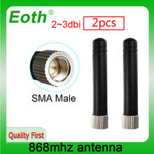 Eoth 2 pces 868mhz antena 2 male 3dbi sma macho 915mhz lora antena pbx iot módulo lorawan receptor de sinal antena alto ganho 2024 - compre barato