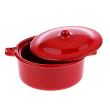 Dollhouse Miniature Kitchen Utensil Cookware Metal Casserole Dish Stew Pan Stockpot Black 12th Scale 2024 - buy cheap