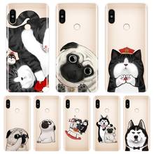 Phone Case For Xiaomi Redmi S2 4 4A 4X 5A 6 6A 5 Plus Pocophone F1 Redmi Note 4 4X 5 5A 6 Pro Prime Silicone Pug Dog Back Cover 2024 - buy cheap