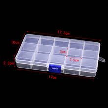 15 Grids Adjustable Transparent Plastic Storage Box for Small Component Jewelry Tool Box Bead Pills Organizer Nail Art Tip Case 2024 - buy cheap