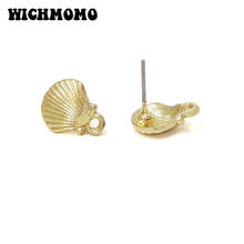 New 12*10mm 10pcs High Quality Zinc Alloy Small Scallops Earring Base Connectors Linkers for DIY Earring Jewelry Accessories 2024 - buy cheap