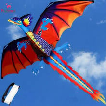 New Children Kids 3D Dinosaur Kite 100M Single Line with Tail Kites Outdoor Fun Toy Family Outdoor Sports Toys Children Gift 2024 - buy cheap
