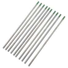 10 pces profissional 150mm 1/1.6/2/2.4/3/3.2mm eletrodos de tungstênio puro tig solda arco argônio agulha de solda cabeça verde wp 2024 - compre barato