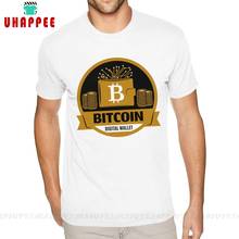 Хлопковая футболка с коротким рукавом и круглым вырезом, цифровой кошелек Bitcoin, футболки Cryptocurrency, потрясающая футболка для джентльменов 2024 - купить недорого
