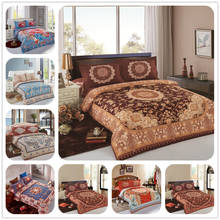 Conjunto de roupa de cama floral boho com mandala, capa de edredom e lençol, fronhas, tamanho queen 2024 - compre barato
