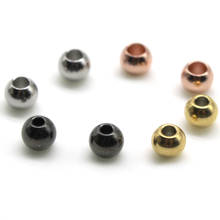 2 3 4 5 6 8 10 12 mm Silver Rose Gold Black Stainless Steel Spacer Loose Beads Ball Beads for Charm Bracelets DIY Jewelry Making 2024 - buy cheap