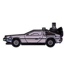 Pin esmaltado Bc 2 the future delorean para niños y adultos, insignia de vehículo, máquina del tiempo, película, regalo 2024 - compra barato