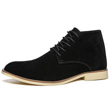 Chelsea Boots Black Men Boots Suede Leather Ankle Boots Men Winter Shoes Classic Fashion Comfortable Casual Botas Blue Brown 2024 - buy cheap