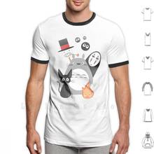 Branco t camisa de impressão 100% algodão novo legal t erde luft wasser feuer kleine totoro ideasconpatatas 2024 - compre barato