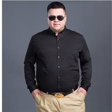 Camisas de vestir de algodón de gran tamaño 8XL 7XL primavera otoño camisa Casual de alta calidad para hombre, camisas casuales de talla grande para hombres 2024 - compra barato