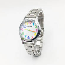 Beauty Colorful Arabic Number Quartz Watch Women Luxury Brand Womens Wrist Watches Stainless Steel Band zegarek damski	gift New 2024 - buy cheap