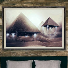 125 Sunset - Egypt pyramids Wall Silk Cloth Poster Art Decoration Gift 2024 - buy cheap