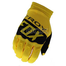 Troy raposa mountain bike offroad malha de ar dos homens ciclismo luvas de corrida motocross moto preto amarelo 2024 - compre barato