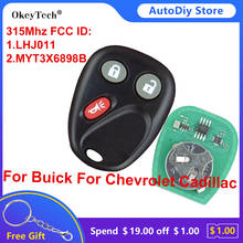 OkeyTech 2+1 Buttons 315Mhz Keyless Remote Control Key For Chevrolet Trailblazer For Buick Rainier GMC Envoy MYT3X6898B LHJ011 2024 - buy cheap